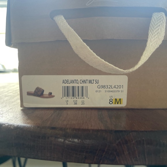 Zodiac Brown Leather Sandals ADELANTO Toe-Ring Design Leopard Print SIZE 8 MED - Picture 6 of 6